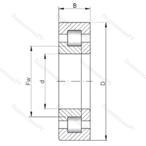 Подшипник роликовый радиальный NUP 302