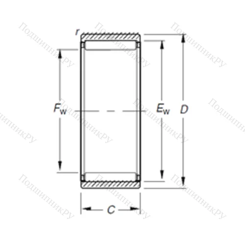 Подшипник игольчатый радиальный RNAO 22X 35X 32