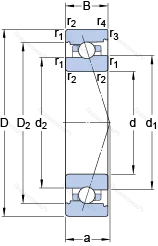 Подшипник 71917 ACB/P 4A