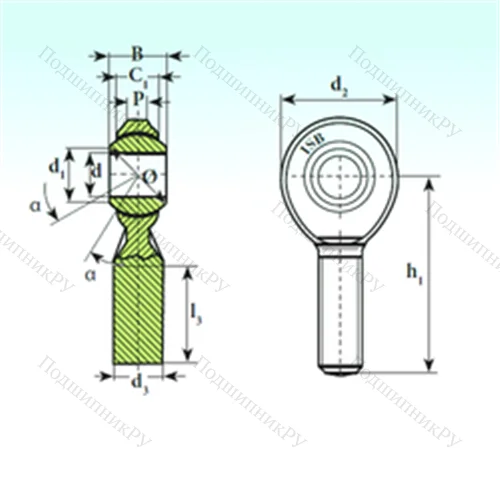 Подшипник скольжения сферический TSM.R 25 от производителя  ISB