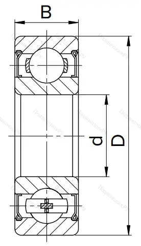 Миниатюрный шариковый подшипник 80026 (626 ZZ) в Грозном 