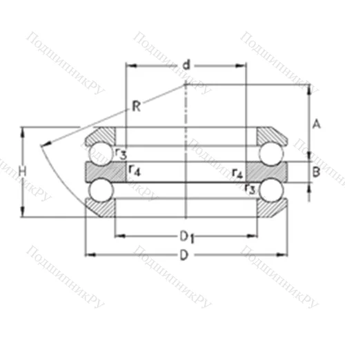 Подшипник шариковый упорный 54312-MP