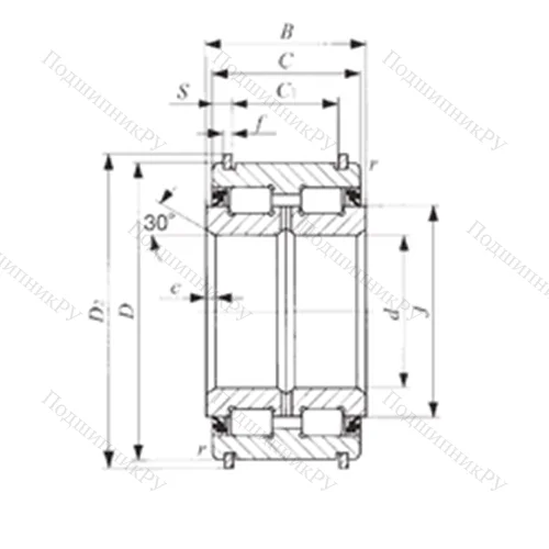 Подшипник роликовый радиальный NAS 5048UUNR