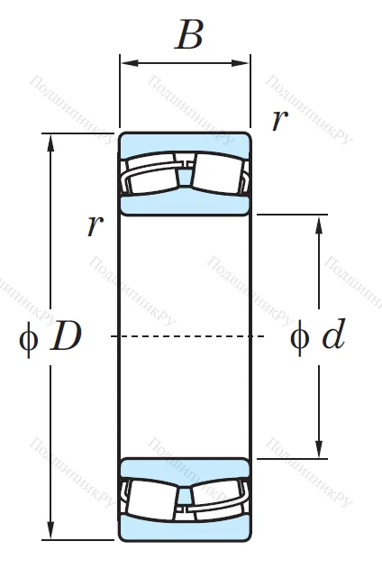 Сферический роликовый подшипник 22315 RH/RHR W 33