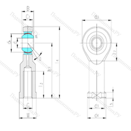 Подшипник скольжения сферический SIJK 10C/B 1
