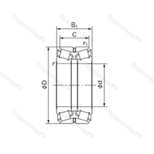 Подшипник роликовый радиально-упорный 190KBE 131