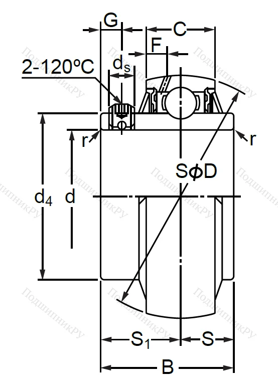 Корпусный подшипник UC 210-30 в Грозном 