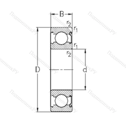 Подшипник шариковый радиальный 6221-Z от производителя  NKE