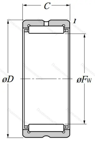 Игольчатый подшипник NK 47/20 R от производителя  NTN