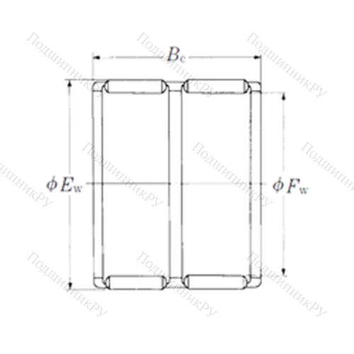 Подшипник игольчатый радиальный FWF-323728W