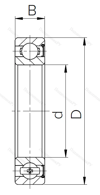 Шариковый однорядный подшипник 60101 (6001 Z) в Грозном 