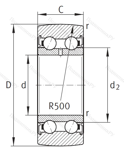 Подшипник LR 5206 2HRS TVH XL от производителя  INA