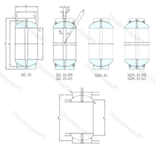 Подшипник скольжения сферический GEZ 204ES от производителя  SKF