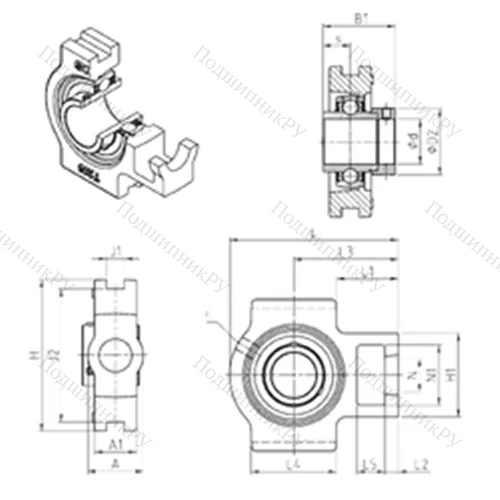 Подшипниковый узел шариковый радиальный EXT 213 от производителя  SNR