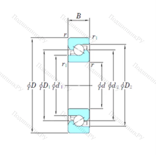 Подшипник шариковый упорно-радиальный SAC 4090B