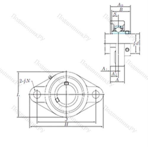 Подшипниковый узел шариковый радиальный UCFL 208E от производителя  KOYO