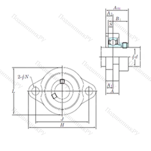 Подшипниковый узел шариковый радиальный ALF 207-21