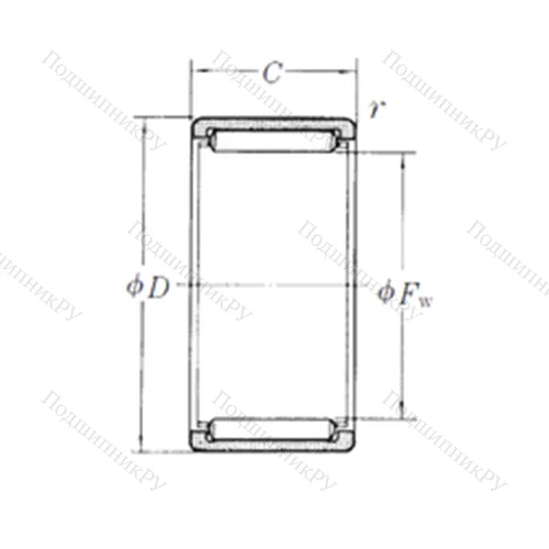 Подшипник игольчатый радиальный RLM 5030