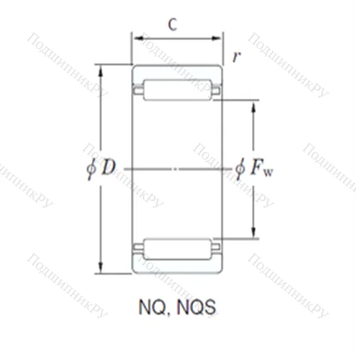 Подшипник игольчатый радиальный 35NQ 4824D