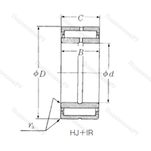 Подшипник игольчатый радиальный HJ-9211648 + IR-769248