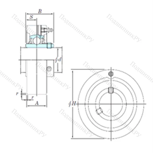 Подшипниковый узел шариковый радиальный