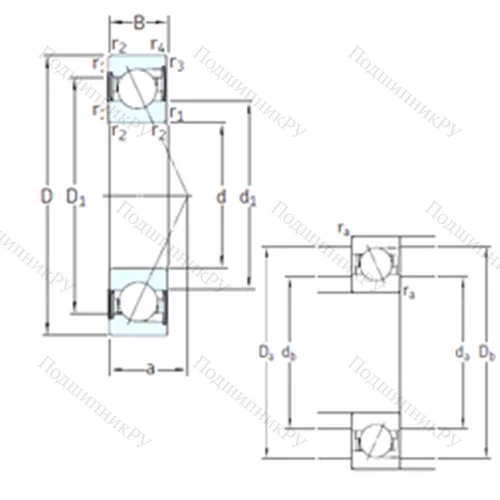 Подшипник шариковый радиально-упорный SS 7216 CD/HCP 4A от производителя  SKF