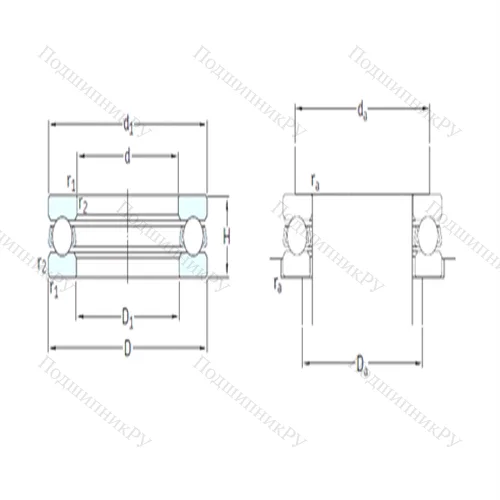 Подшипник шариковый упорный 51228 от производителя  SKF