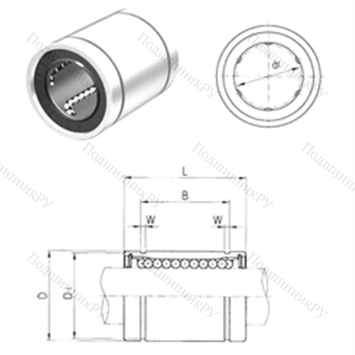 Подшипник шариковый линейный LM 50 от производителя  Samick