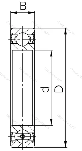 Шариковый однорядный подшипник 1000802 2RS (61802 2RS) в Грозном 