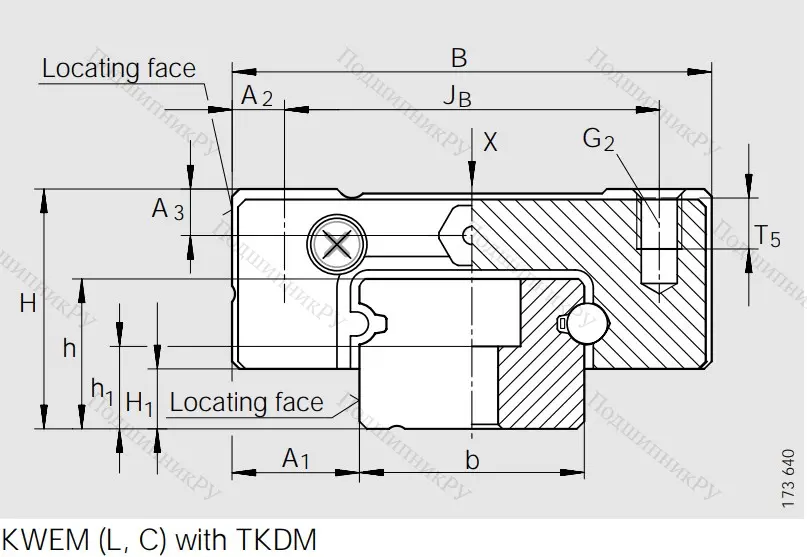 Каретка коррозионностойкая, двухрядная KWEM 15-G 2-G 2-B-V 0 в Грозном 