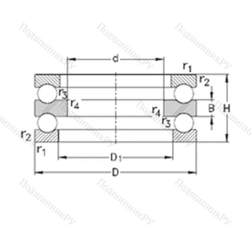 Подшипник шариковый упорный 52417-MP