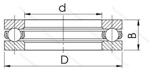 Упорный шариковый подшипник 8112 (51112) в Грозном 