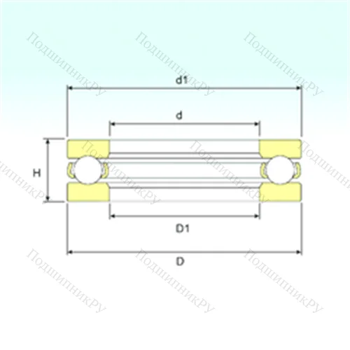 Подшипник шариковый упорный 511/600 M