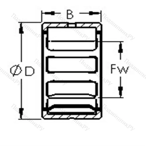 Подшипники игольчатые, прецизионные, метрическая серия NK 21/16 от производителя  AST