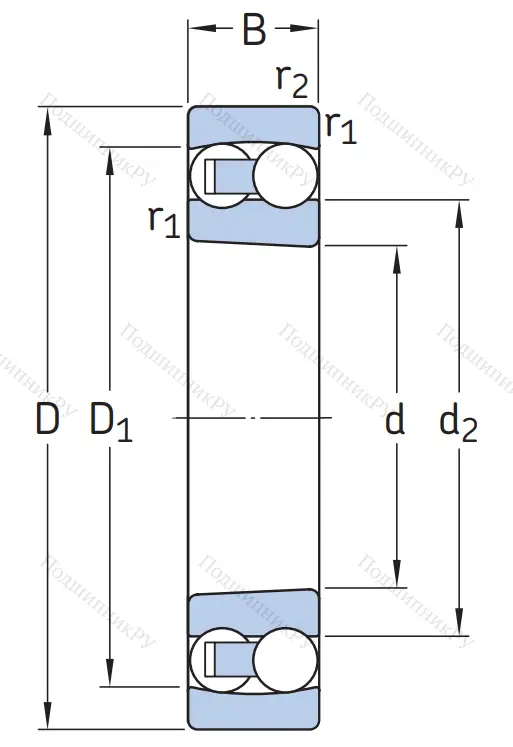 Двухрядный шариковый подшипник 1320 K