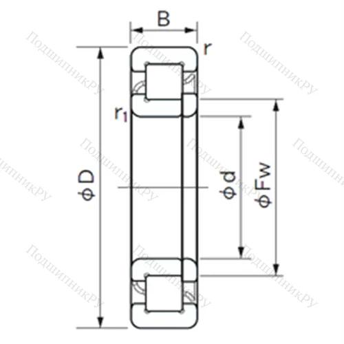 Подшипник роликовый радиальный NUP 226