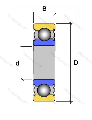 Однорядный шариковый подшипник 6011 HVZZ