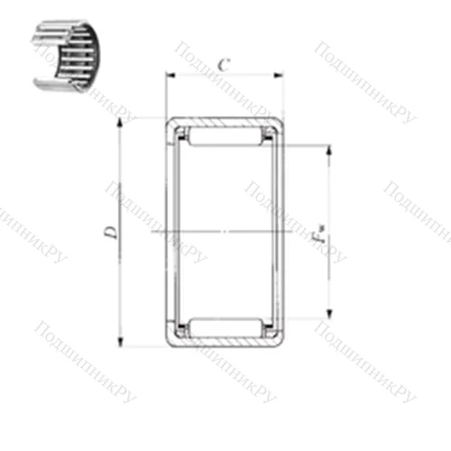 Подшипник игольчатый радиальный BA 78 Z