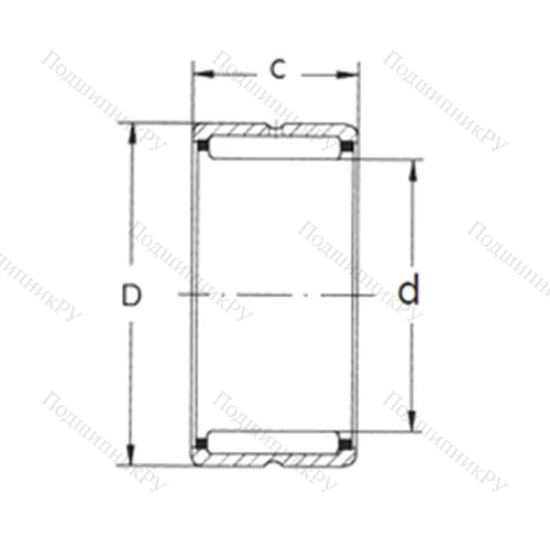 Подшипник игольчатый радиальный NKS 15