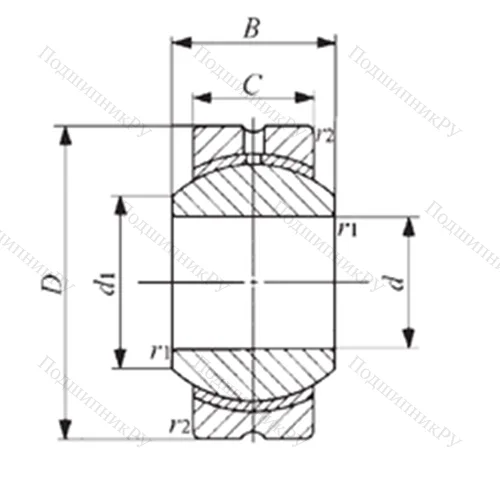 Подшипник скольжения сферический PB 28