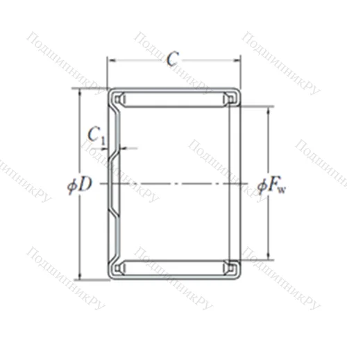 Подшипник игольчатый радиальный MFH-1212