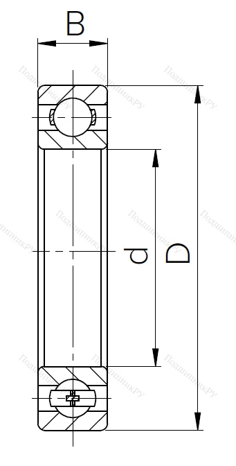 Шариковый однорядный подшипник 308 (6308) в Грозном 