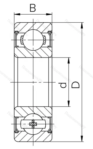 Шариковый однорядный подшипник 80126 (6026 ZZ) в Грозном 