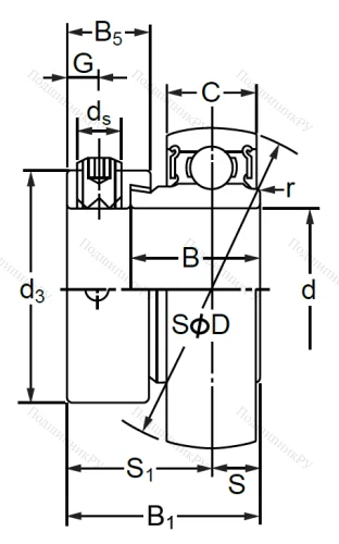 Корпусный подшипник SA 204 (AEL 204) LB2X2FUMKY в Грозном 