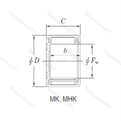 Подшипник игольчатый радиальный MK 1681