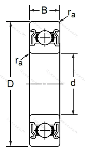 Однорядный шариковый подшипник SS 6007 ZZ (80107 Ю ГОСТ) в Грозном 