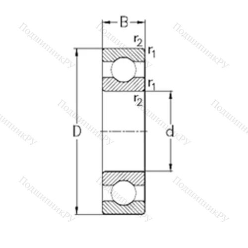 Подшипник шариковый радиальный 6352-M