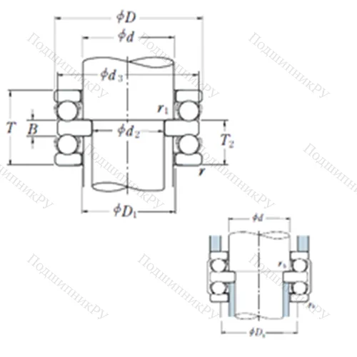 Подшипник шариковый упорный 52407 от производителя  NSK