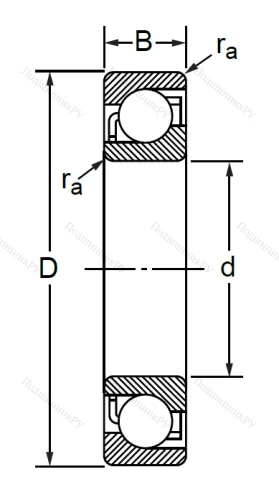Радиально-упорный шариковый подшипник 7209 BM (66209 Л ГОСТ) в Грозном 