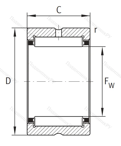 Игольчатый подшипник RNA 4911 XL